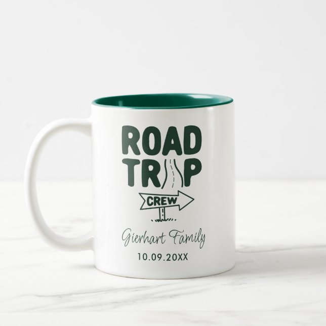 Family Road Trip Swag Keepsake Custom Two-Tone Coffee Mug (Left)
