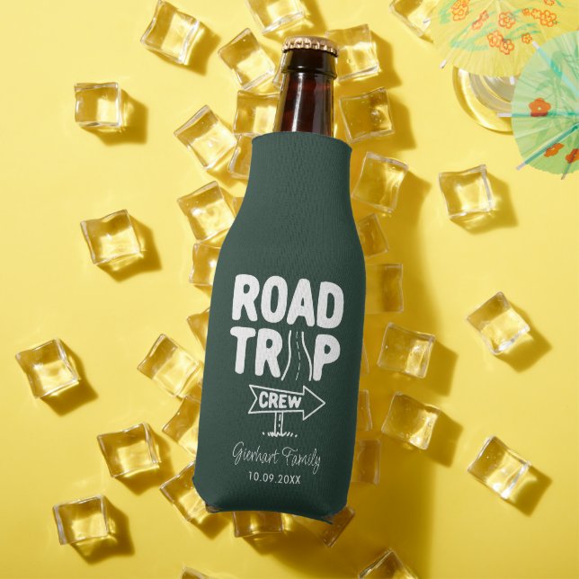 Family Road Trip Typography Matching Bottle Cooler (In Situ Summer)