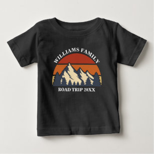 Family Road Trip Vacation Mountains Custom Reunion Baby T-Shirt