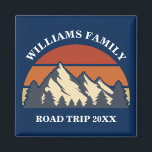 Family Road Trip Vacation Mountains Custom Reunion Magnet<br><div class="desc">This awesome sunset over rocky mountains in nature makes a great image for a keepsake magnet gift for a family reunion, road trip, or summer vacation. Commemorate your annual event by coordinating with matching gifts for mum, dad, brother and sister. Just add your own last name and the year with...</div>