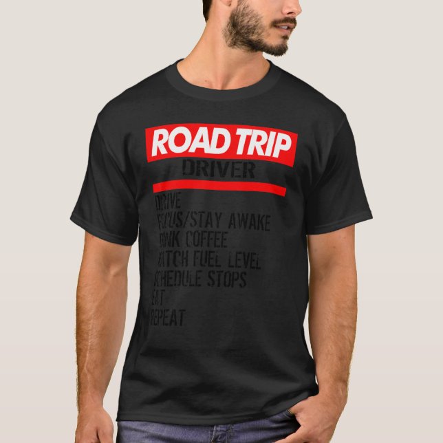 Family Road Trip   Vacation Summer Outdoors 5 T-Shirt (Front)