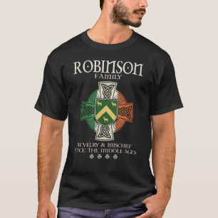 Family Robinson arm Ireland Irish Celtic cross T-Shirt