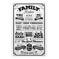 Family Rules Black and White