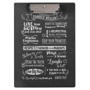 Family Rules - Christian values to live together Clipboard