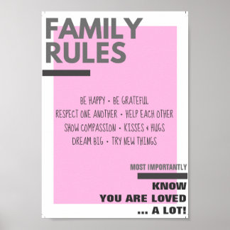 Family Rules Poster