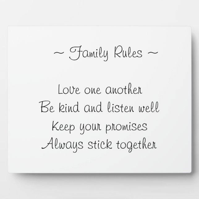Family sayings plaque (Front)