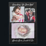Family says, "I Love You" Grandma PersonalizeBlack Tea Towel<br><div class="desc">Nothing touches a Grandmother's heart like the Family saying,  "I Love You" with words and pictures. Personalise this Black and white kitchen towel with your names,  message,  3 photos or art.</div>