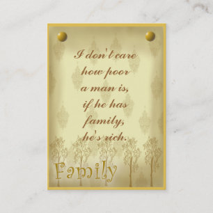Family scrapbook tag or business card