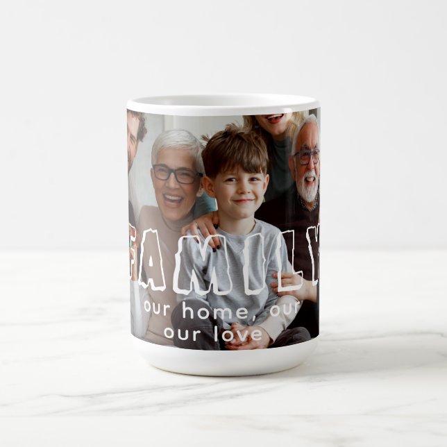Family Script Collage Chic  Coffee Mug (Center)
