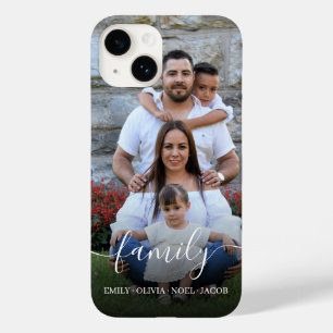 Family Script Overlay Photo Case-Mate iPhone 14 Case