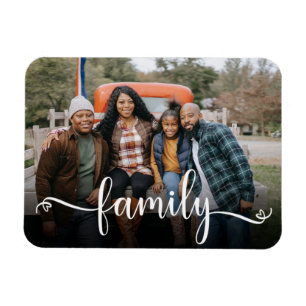 Family Script Photo Magnet