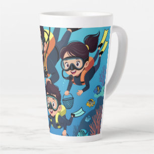 Family Scuba Diving Fun Latte Mug