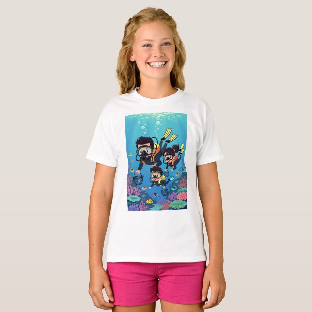 Family Scuba Diving Fun T-Shirt (Front Full)