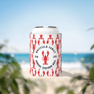 Family Seafood Boil Personalised Lobster Can Cooler