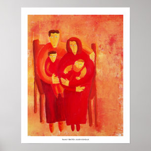 Family Seated Contemporary Portrait Art Print
