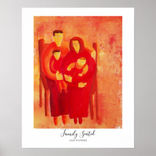 Family Seated Painting Poster