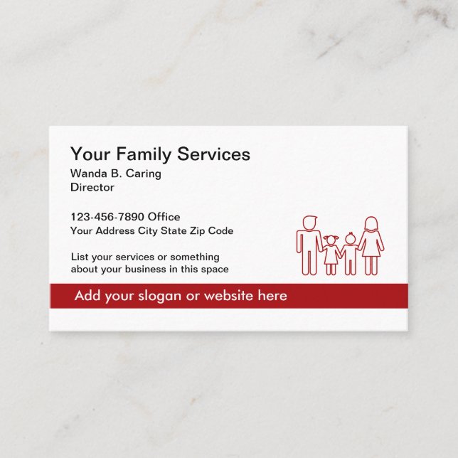 Family Services Center Business Profile Cards (Front)