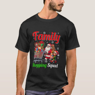 Family Shopping Squad Xmas Santa Reindeer Elf Funn T-Shirt
