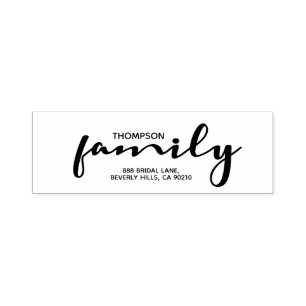 "Family Signature" Personalised Self-Inking Addres Stamp