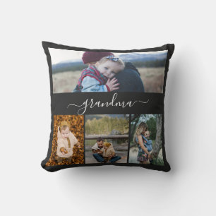 Family Simple Collage Modern Love Grandma Mum Cushion