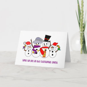 Family Snowman  Holiday Card
