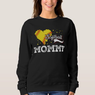 Family Softball Palyer Mommy Softball Mother Grand Sweatshirt