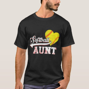 Family Softball Player Gifts Softball Aunt T-Shirt