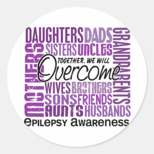 Family Square Epilepsy Classic Round Sticker
