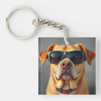 Family Square Keychain 