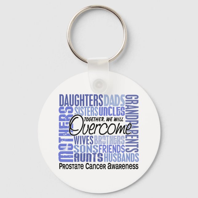 Family Square Prostate Cancer Key Ring (Front)