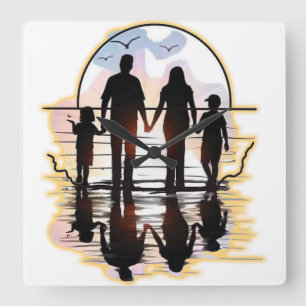 FAMILY SQUARE WALL CLOCK
