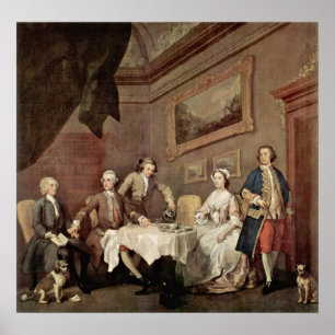 Family Strode Family Portrait by William Hogarth Poster