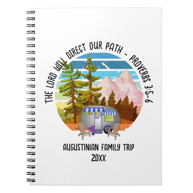 Family Summer Camping Christian Van Life Notebook (Front)