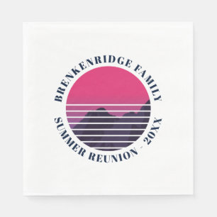 Family Summer Reunion Custom Paper Napkin