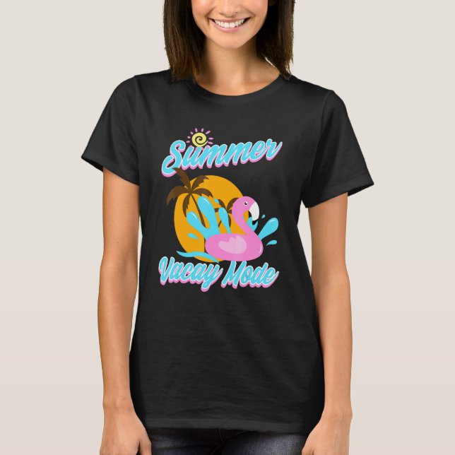 Family Summer Vacation Mode Palm Trees Vacay Beach T-Shirt (Front)
