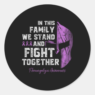 Family Support Awareness Spartan Warrior Classic Round Sticker