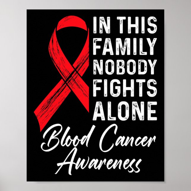 Family Support Blood Cancer Awareness Cancer Aware Poster (Front)