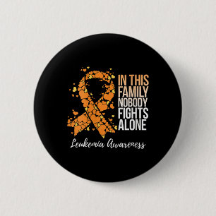 Family Support Tee Leukaemia Awareness 6 Cm Round Badge