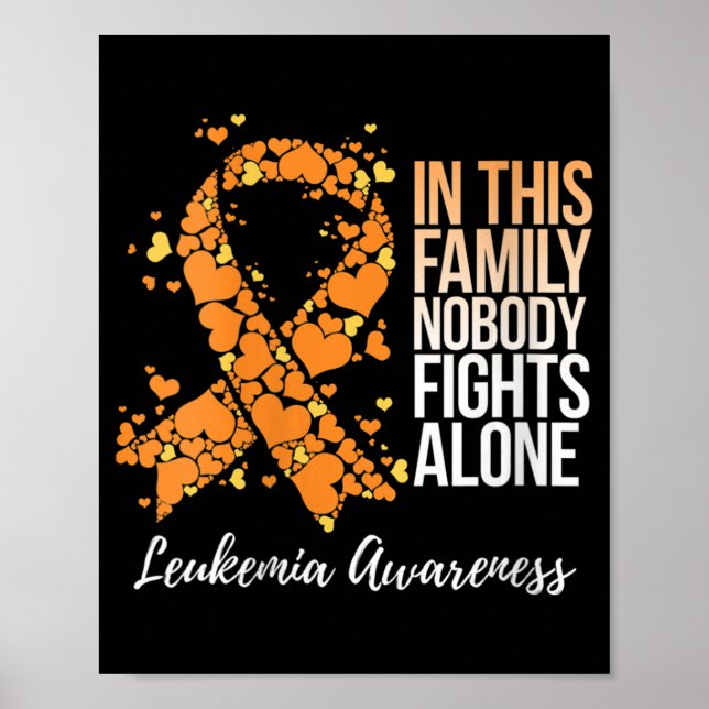 Family Support Tee Leukaemia Awareness   Poster (Front)