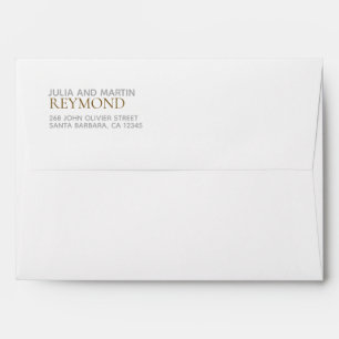 family surname white envelope with return address