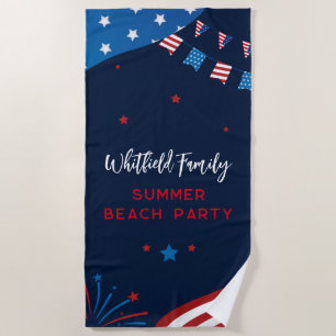 Family Swag Tropical Vacation Custom Matching Beach Towel