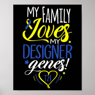 Family T21 World Down Syndrome Awareness Day Kids  Poster