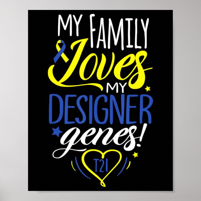 Family T21 World Down Syndrome Awareness Day Kids  Poster (Front)