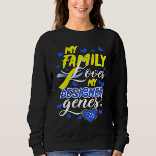 Family T21 World Down Syndrome Awareness Day Kids Sweatshirt