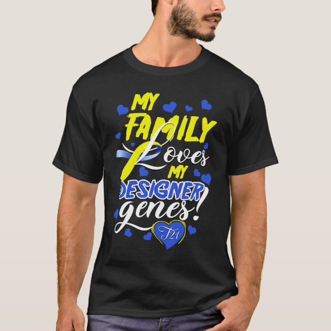 Family T21 World Down Syndrome Awareness Day Kids T-Shirt (Front)