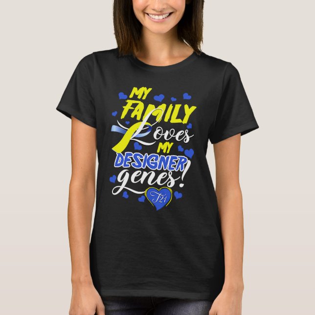 Family T21 World Down Syndrome Awareness Day Kids T-Shirt (Front)