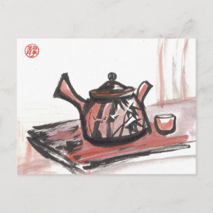 Family Tea Postcard