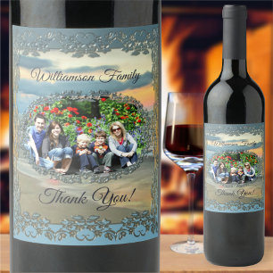 Family Thank You Ocean Sunset 0735 Wine Label