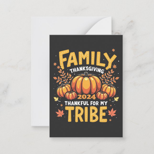 Family Thanksgiving 2024 Thankful for My Tribe Card (Front)