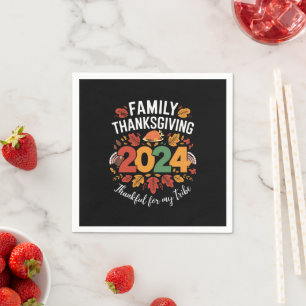Family Thanksgiving 2024 Thankful For My Tribe Napkin